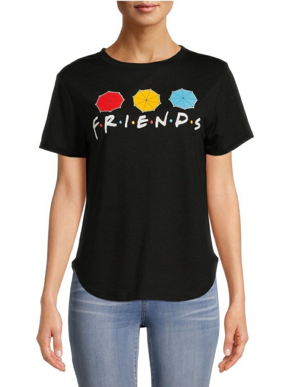 Plus Size XXL 19 Friends Tshirt Umbrella Trio Graphic Tee & Bike Lined Shorts - Picture 4 of 6